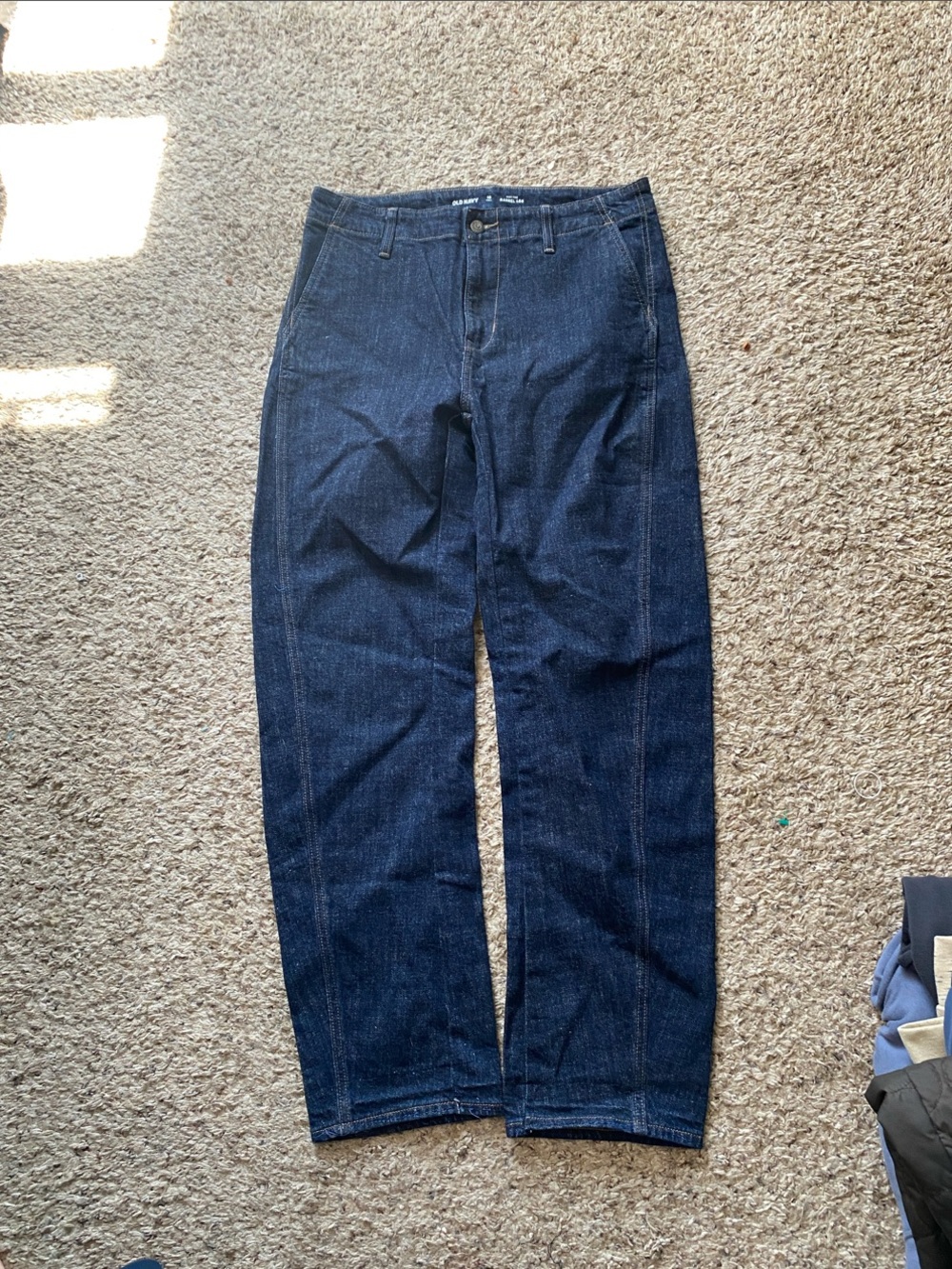 Old Navy Dark Blue Straight-Leg Jeans